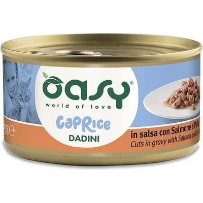 Oasy Caprice Cuts in gravy with Salmon and Chicken 85 g