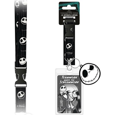 Snúrka na krk Nightmare Before Christmas s priehľadným vreckom