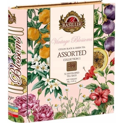 Basilur Vintage Blossoms súprava 4 príchutí 32 ks