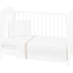 KikkaBoo Бебешки спален комплект с бродерия Kikkaboo - Dream Big, 60 х 120 сm, 3 части, Beige (41101030155)