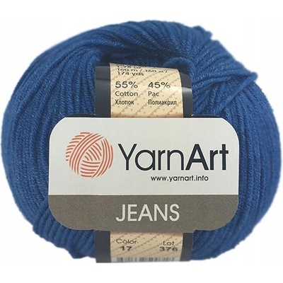Priadza YarnArt Jeans tmavomodrá 17 tmavomodrá 50g/160m bavlna akryl