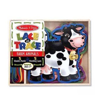 Melissa & Doug Дървени животни с връзки - ферма, 13781 Melissa and Doug, 000772137812