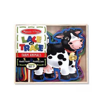 Melissa & Doug Дървени животни с връзки - ферма, 13781 Melissa and Doug, 000772137812