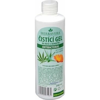 HERBAVERA antibakteriálny čistiaci gél s kanabisom 250 ml