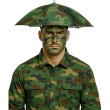 Guirca deštník na hlavu maskáčový
