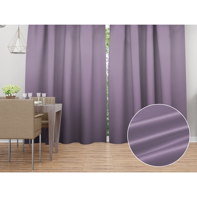 Biante Saténový závěs LUX-043 Fialová lila 140x160 cm