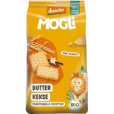 MOGLI Bio máslové sušenky s vanilkou Bourbon 3r+ 125 g