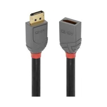 Lindy Кабел LINDY DisplayPort Anthra Line 8K 60Hz AA MF удължителен 1м, LNY-36496