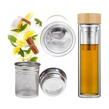 kamille Glass bottle 9020 bamboo 450 ml