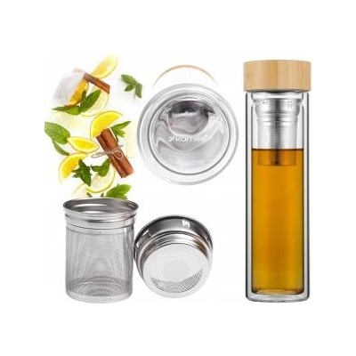 kamille Glass bottle 9020 bamboo 450 ml