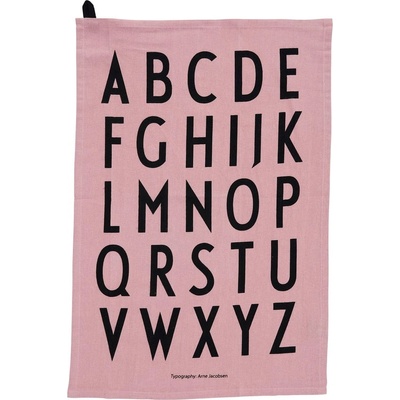 Design Letters Розова памучна кърпа за чай "Азбука" в комплект от 2 броя, 40 x 60 cm - Design Letters (10503000LAVENDER)
