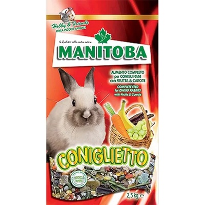 MANITOBA Coniglietto ХРАНА ЗА ЗАЕК С ПЛОДОВЕ, 2, 5 кг, manitoba - Италия, 6061/2