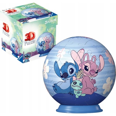 RAVENSBURGER 3D Puzzleball Disney: Stich & Angel 54 ks – Sleviste.cz