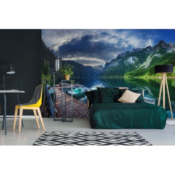 DIMEX ART s. r. o Самозалепваща се флизелинова фототапета езеро госаузее 375 x 250 см