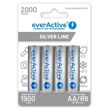 everActive Акумулаторни батерии everActive Ni-MH R6 AA 2000 mAh Silver Line (EVHRL6-2000)