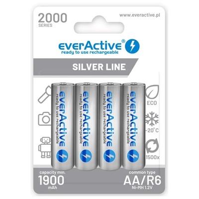 everActive Акумулаторни батерии everActive Ni-MH R6 AA 2000 mAh Silver Line (EVHRL6-2000)