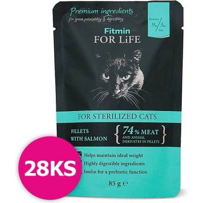 Fitmin Cat pouch sterilized salmon 28 x 85 g