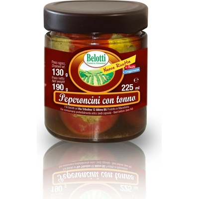 Belotti Chilli papričky s tuňákem Peperoncini con tonno 225 ml
