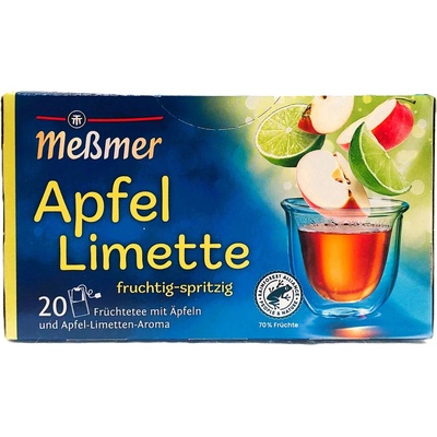 MEßMER APFEL LIMETTE sladký ovocný čaj, s příchutí jablek a limetky 20 x 2,5 g