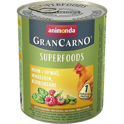 Animonda GranCarno Superfoods Chicken a špenát a maliny 6 x 800 g