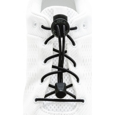 Lock Laces gumové solid černé