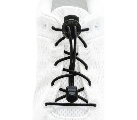 Lock Laces gumové solid černé