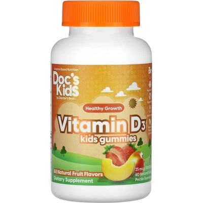 Doctor's Best Vitamin D3 Kid's Gummies [60 желирани бонбони] Плодов Пунш