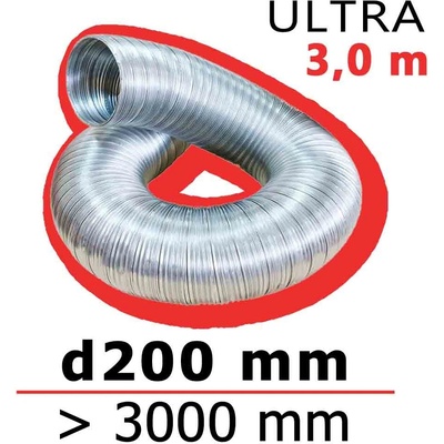Mikawi Flextube Ultra Flexibilní hliníkové potrubí 200 mm x 3100 mm 59-1879 – Zboží Dáma