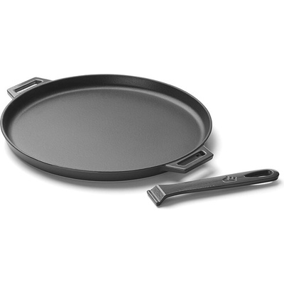 GrandPro litinový pekáč 35 cm na pizzu, palačinky A03001007T šedý smalt, odnímatelná rukojeť