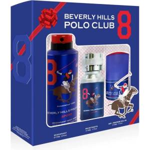 Beverly Hills Polo Club 1982 Sport 8 Подаръчен комплект EDT за мъже 50 мл + Deodorant Spray 175 мл + Roll-On 50 мл