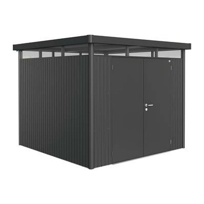 BIOHORT HighLine vel.H4 275/275/222 cm 2-dveřová, tmavě šedá metalická – Sleviste.cz