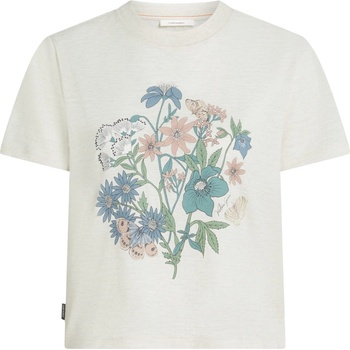 Icebreaker Merino 150 Tech Lite SS Crop Tee NZ Flora Размер: M / Цвят: бял