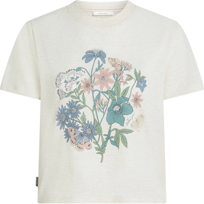 Icebreaker Merino 150 Tech Lite SS Crop Tee NZ Flora Размер: M / Цвят: бял