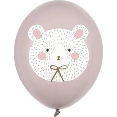 Party Deco Латексов Балон с Полярно Мече, Топло Сиво (sb14p-315-013)
