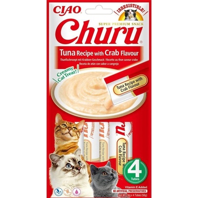 Inaba Churu Pyré cat Tuniak s krabou príchuťou 4 x 14 g