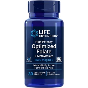 Life Extension High Potency Optimized Folate 8500 mcg [30 Таблетки]