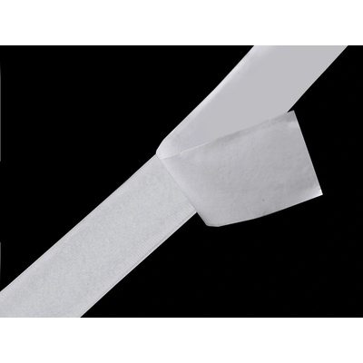 Suchý zip plyš samolepicí šíře 20 mm, střední, bílá