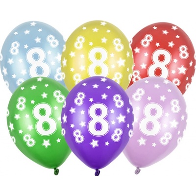 Ditipo Balónek latexový nafukovací metal č. 8 30 cm různé