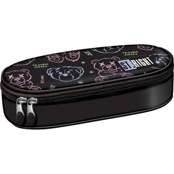 ST.RIGHT Овален ученически несесер St. Right Trouble Maker Bear - С 1 цип (PC01)