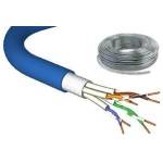 EFB Elektronik Инсталационен lan пач кабел категория 7, sf-utp, lszh, син - 100 м (mk7104.100bl)