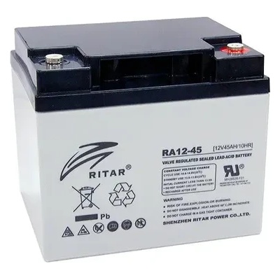 Ritar Оловна Батерия RITAR (RA12-45) AGM, 12V, 45 Ah, 198/ 166/ 169 mm, Терминал F11(M6) (RITAR-RA12-45)