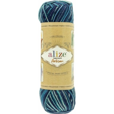 Alize Superwash Artisan 9017 modro biela