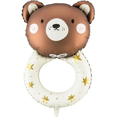 KIK KX4559 Fóliový balónek Chrastítko medvěd 45 cm x 67 cm