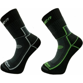 HAVEN TREKKING ponožky dětské černo/zelené černo/šedé 2 páry