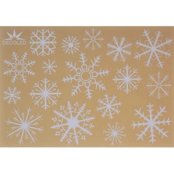 DECOLED Dekoratívny polep do okien A4 vločky