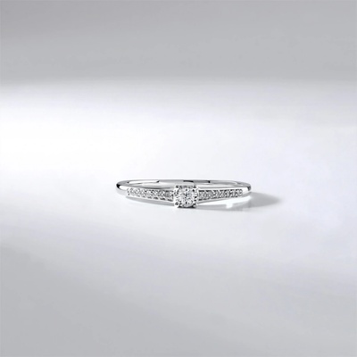 Lillian Vassago Zásnubní Prsten s brilianty bílé zlato LLV59 DR153W