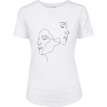 MERCHCODE Дамска тениска в бял цвят Merchcode Ladies One Line Fit Tee white UB-MT1543-00220 - Черен, размер XS