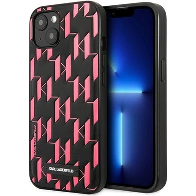 KARL LAGERFELD Кейс Karl Lagerfeld KLHCP13SMNMP1P за iPhone 13 mini 5, 4", твърд, розов / розов, Monogram Plaque (3666339049164)