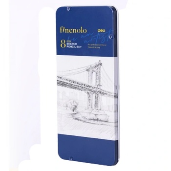 Deli Комплект чернографитни моливи Deli 8бр. в метална кутия