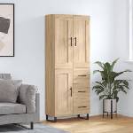 vidaXL Висок шкаф, дъб сонома, 69, 5x34x180 см, инженерно дърво (3200028)